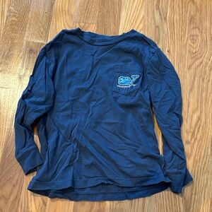 Vineyard Vines Kids Navy Long Sleeve Tee